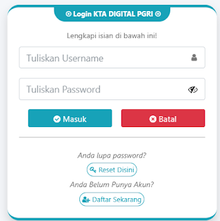 Register PGRI Deli Serdang - Persatuan Guru Republik Indonesia Cabang Deli Serdang